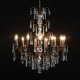Arabella French Bronze 12 Arm Chandelier
